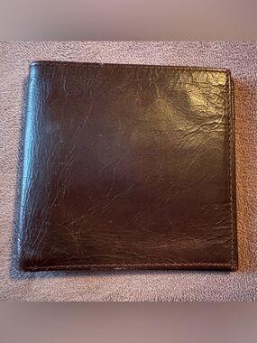 Classic Brown Leather Bifold Wallet